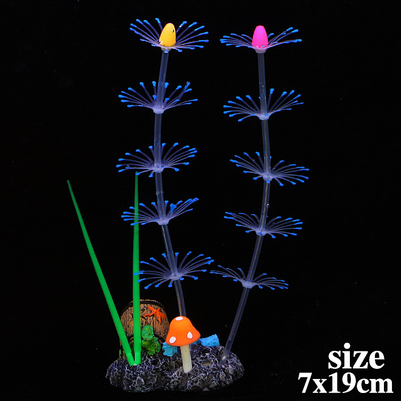 Aquarium Plant Gel - Simulation Aquatic Plants Artificial Silicone Noctilucent