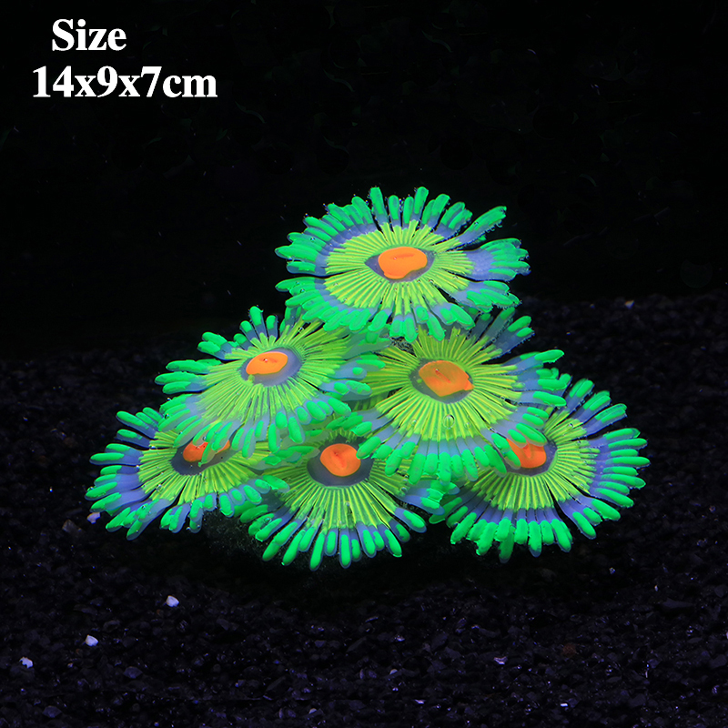 Aquarium Plant Gel - Silicone Simulated Sea Anemone Night Glow