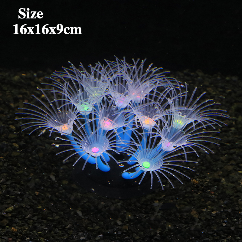 Aquarium Plant Gel - Simulation Silicone Sun Flower Coral Fluorescence