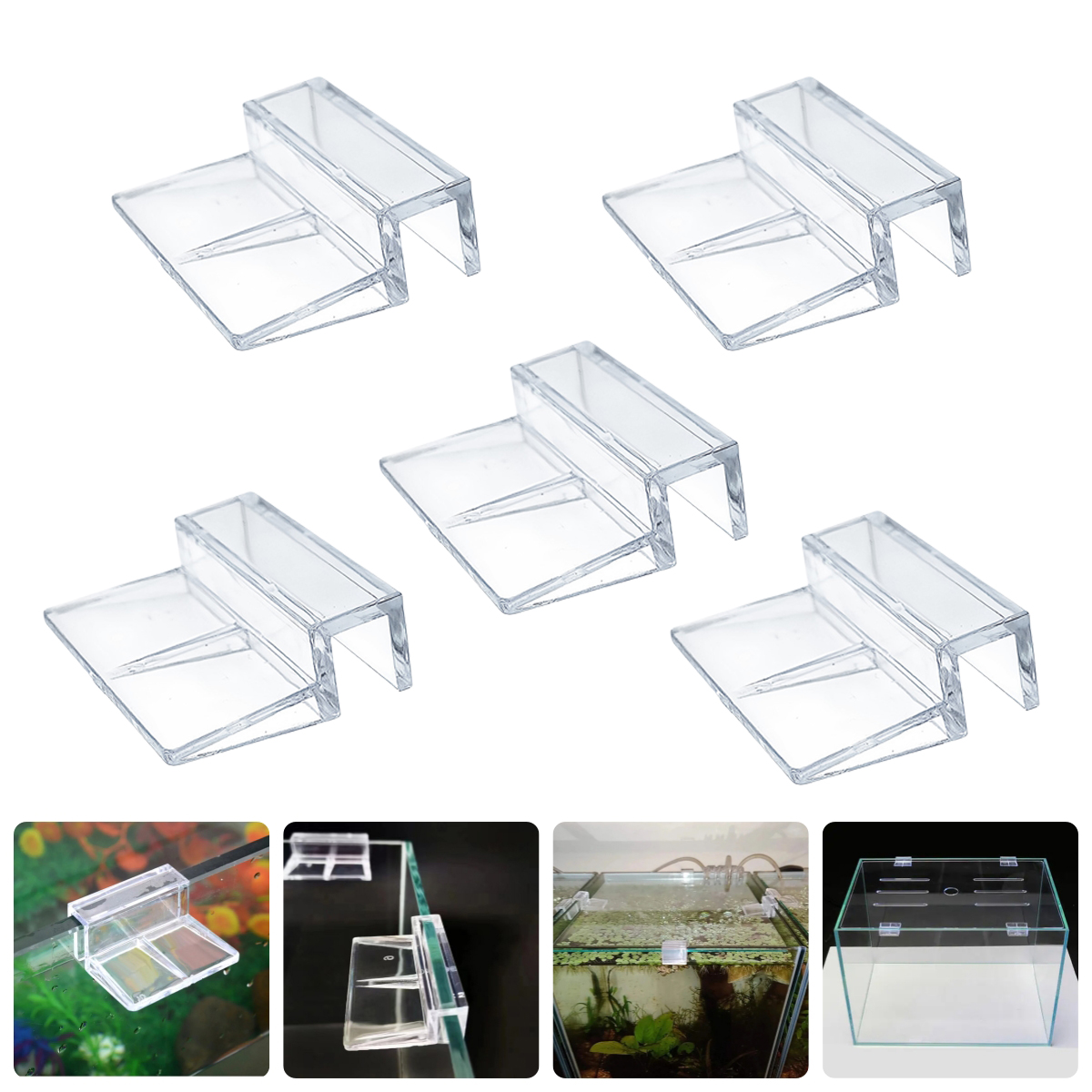 10Pcs Transparent Acrylic Fish - Aquarium Plant Holder recension och pris