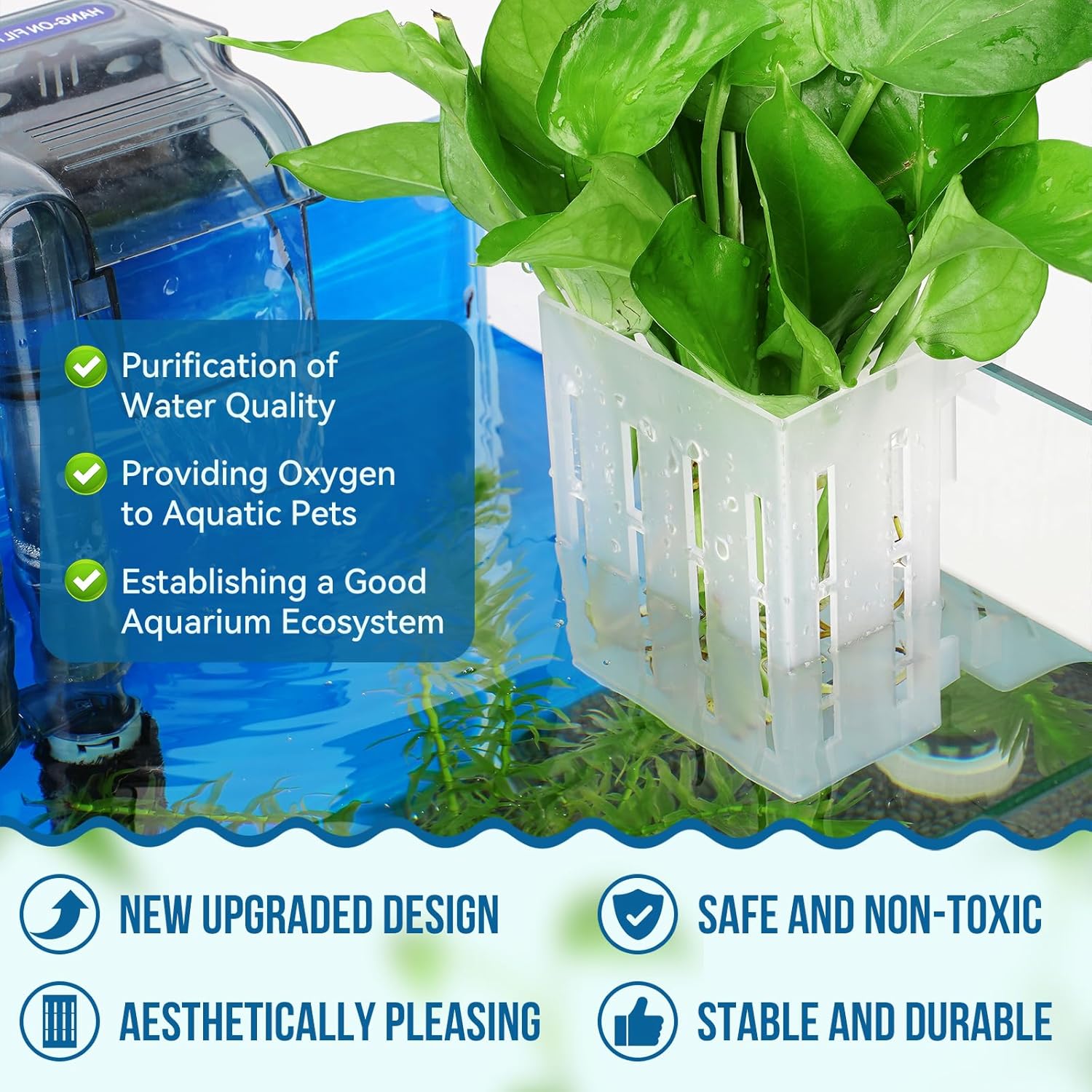 Large Aquarium Plant Holder wi - Aquarium Plant Holder recension och pris