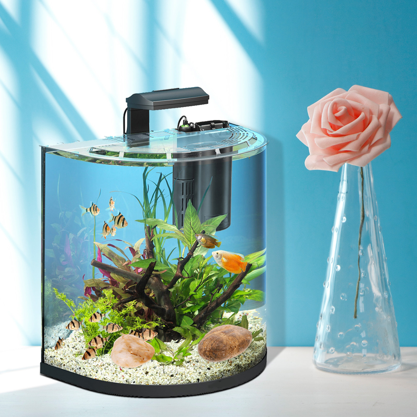 1Set Aquarium Pebbles Natural  - Aquarium Plant Gravel recension och pris