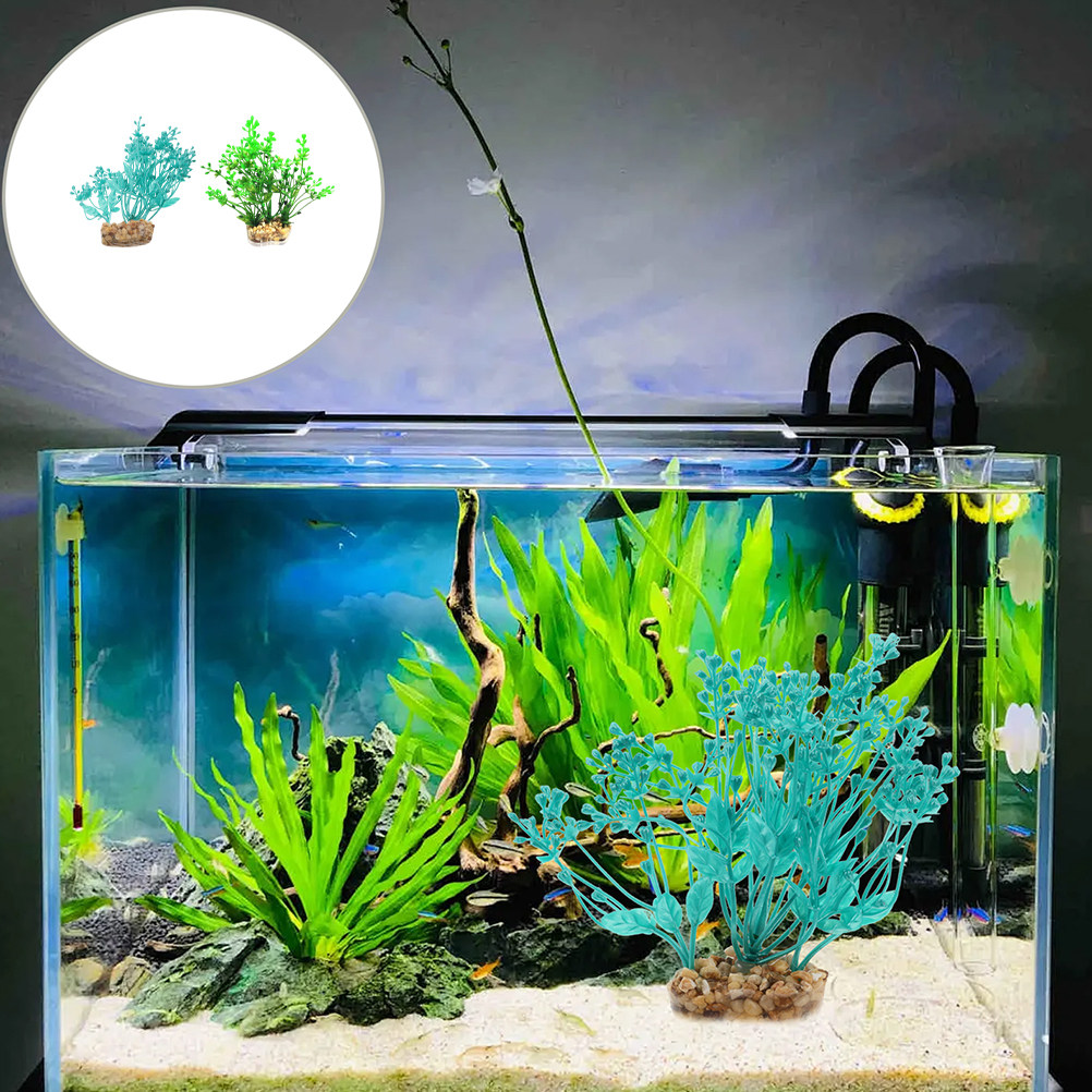 2Pcs Realistic Plastic Aquariu - Planted Aquarium Freshwater recension och pris